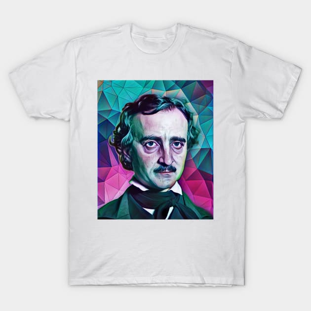 Edgar Allan Poe Portrait | Edgar Allan Poe Artwork 8 T-Shirt by JustLit